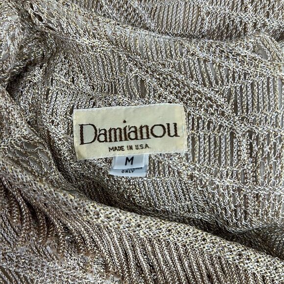 Damianou Long Sleeve Drop Waist Evening Crochet Deco Dress Size M - Picture 8 of 12